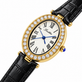 Scottie Cameo gold oval watch, angled view