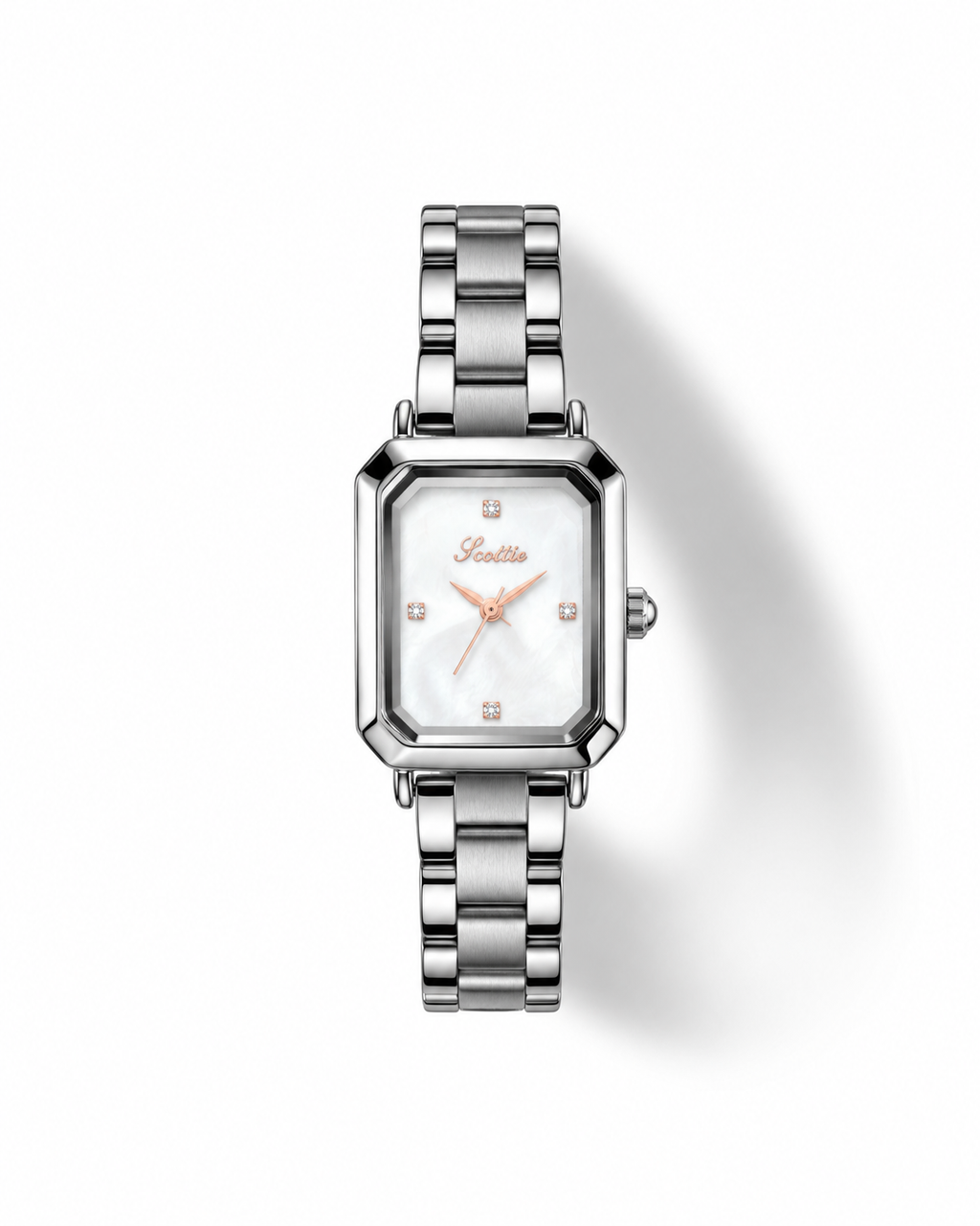 Scottie Reverso small silver watch on bracelet