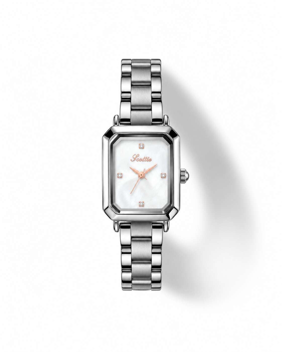 Scottie Reverso small silver watch on bracelet