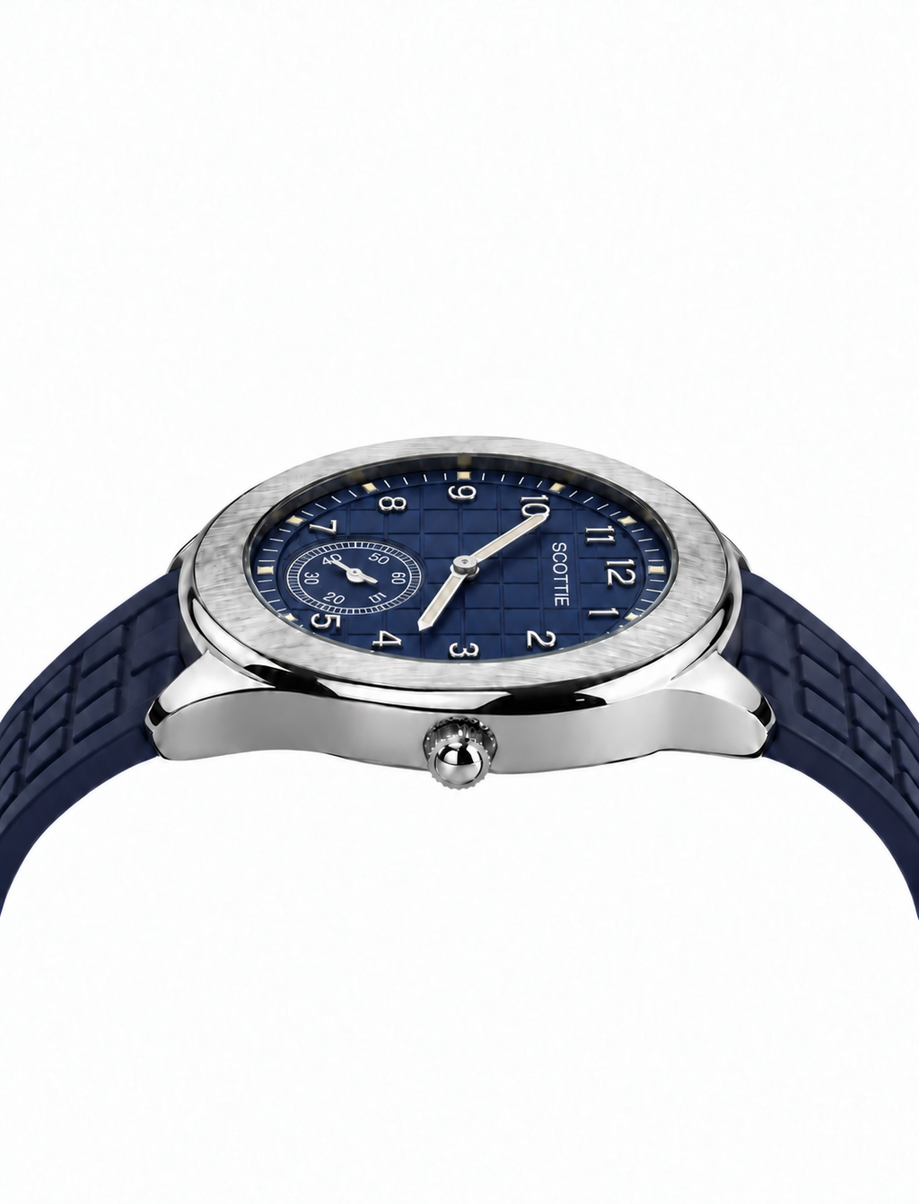Scottie Marine silver case, profile view